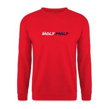 Holy Moly design - Unisex Sweatshirt - red - Front - Alina (178cm) & Michal (187cm)