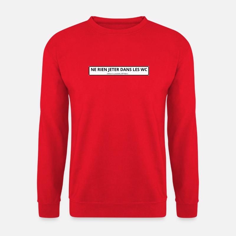 WC Wandaufkleber - Unisex Pullover - Rot