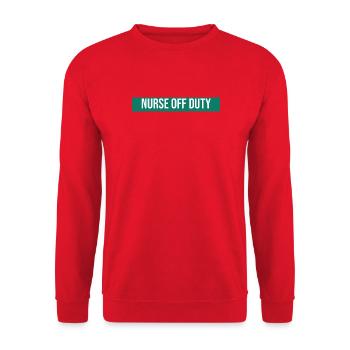 Infirmière hors service Cadeau drôle drôle pour une infirmière - Sweat-shirt Unisexe - rouge - Devant - Alina (178cm) & Michal (187cm)