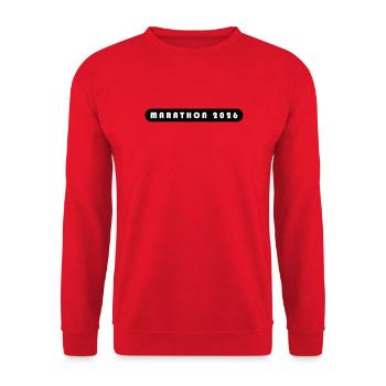 Marathon 2026 lettering - Unisex Sweatshirt - red - Front - Alina (178cm) & Michal (187cm)