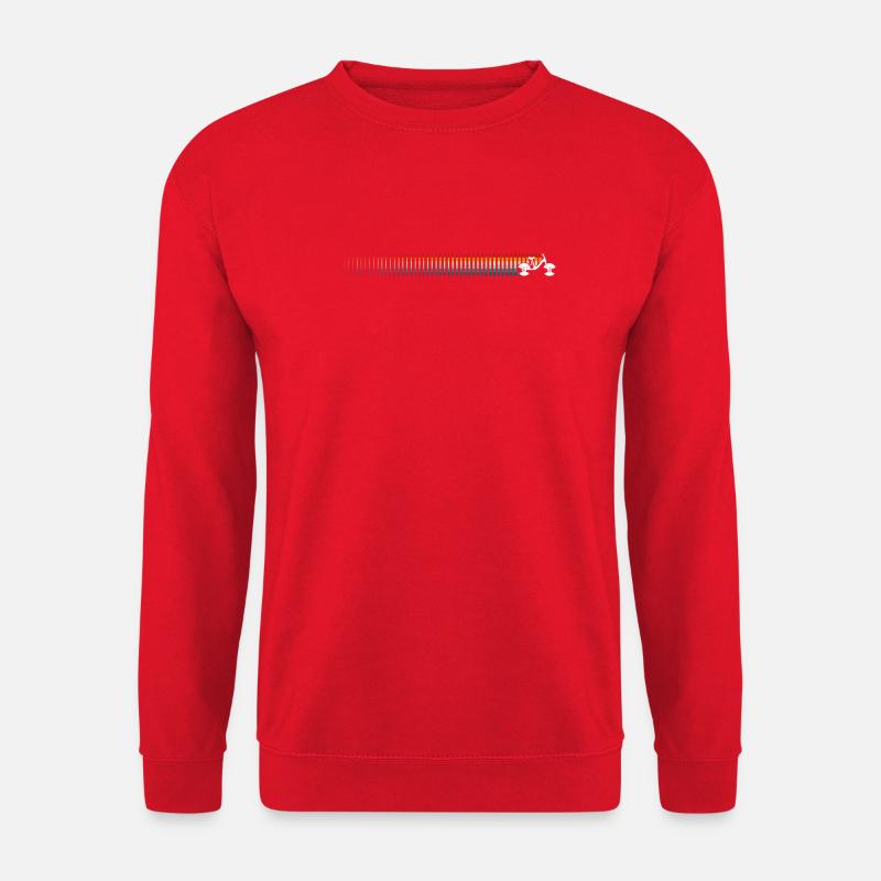 Striped Horizon Silhouette - Unisex Sweatshirt - red