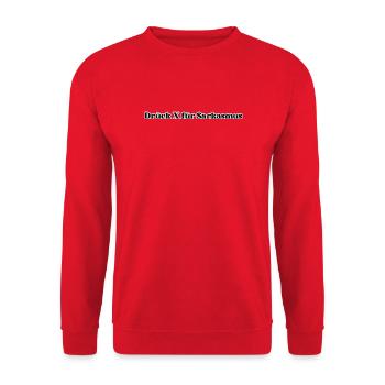 Drücke_X - Unisex Pullover - Rot - Vorne - Alina (178cm) & Michal (187cm)