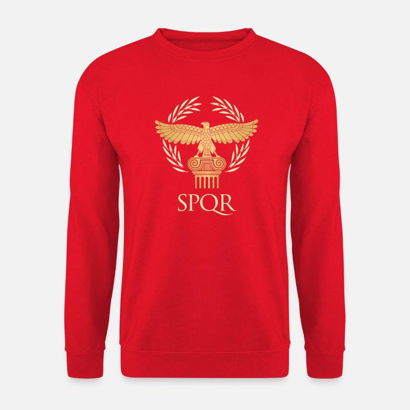 SPQR - Flagge Und antike Römische Republik - Unisex Pullover - Rot