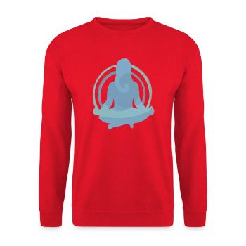 Conception de silhouettes de méditation Boho Yoga - Sweat-shirt Unisexe - rouge - Devant - Alina (178cm) & Michal (187cm)