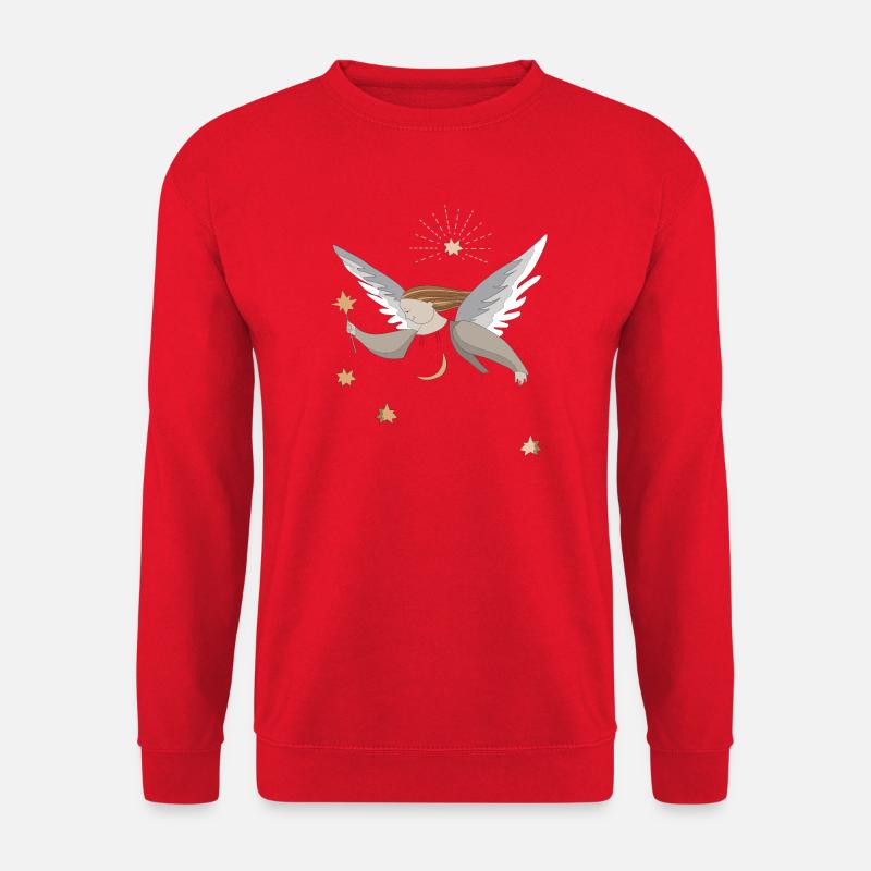 Weihnachtsengel, Merry Christmas - Unisex Pullover - Rot
