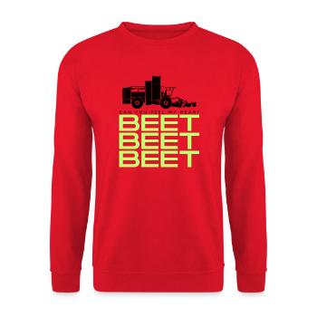Beet Harvester Tshirt - Unisex Sweatshirt - red - Front - Alina (178cm) & Michal (187cm)
