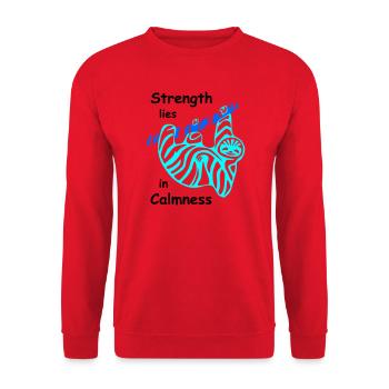Sloth Calmness - Unisex Sweatshirt - red - Front - Alina (178cm) & Michal (187cm)