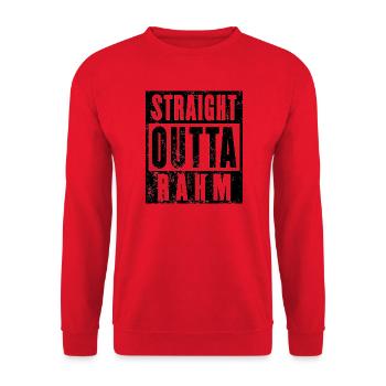 Mitte, Ruhrgebiet, Ruhrpott, Stadtteil Mitte - Unisex Pullover - Rot - Vorne - Alina (178cm) & Michal (187cm)
