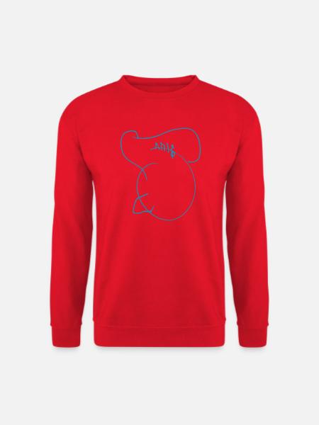 Pariser Streetart T-Shirt in blau - Unisex Pullover - Rot