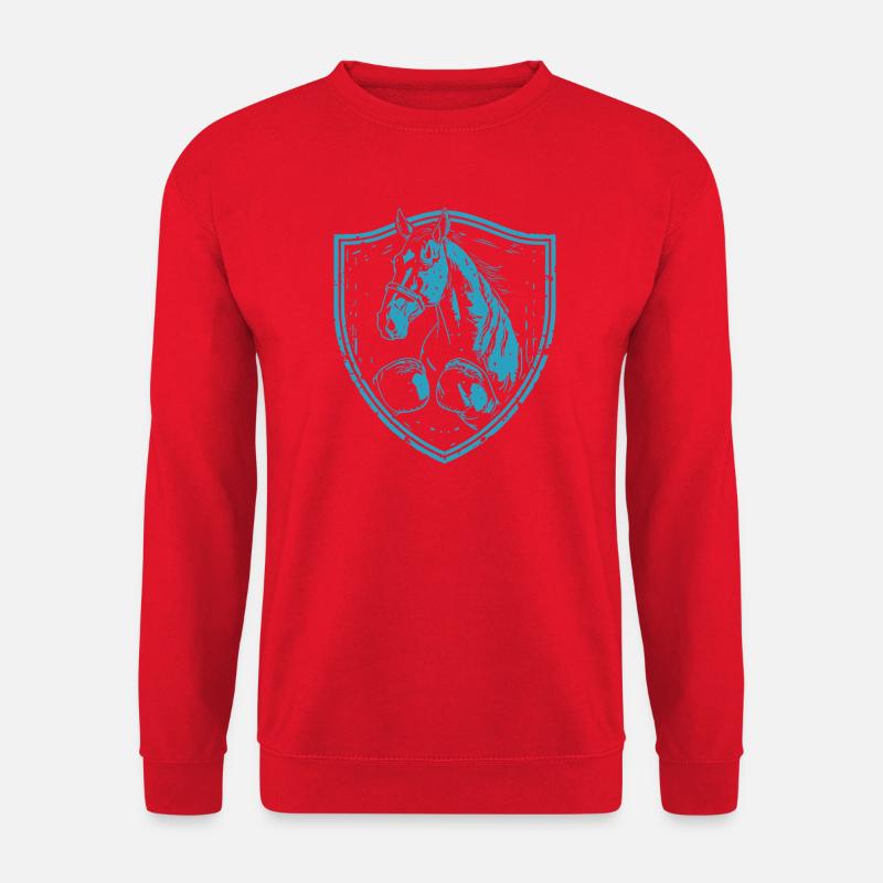 Pferd Boxer - Unisex Pullover - Rot