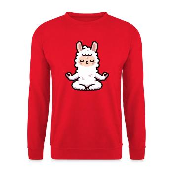 Pastel Zen Alpaca - Unisex Sweatshirt - red - Front - Alina (178cm) & Michal (187cm)