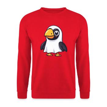Toucan oiseau Halloween fantôme - Sweat-shirt Unisexe - rouge - Devant - Alina (178cm) & Michal (187cm)