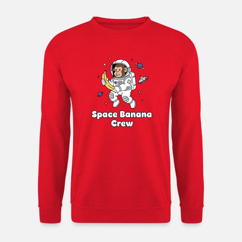 Space Banana Crew - Unisex Pullover - Rot