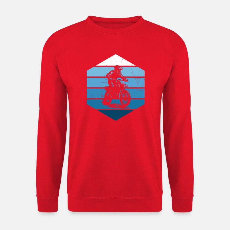 Charakterstarkes Motocross Design - Unisex Pullover - Rot