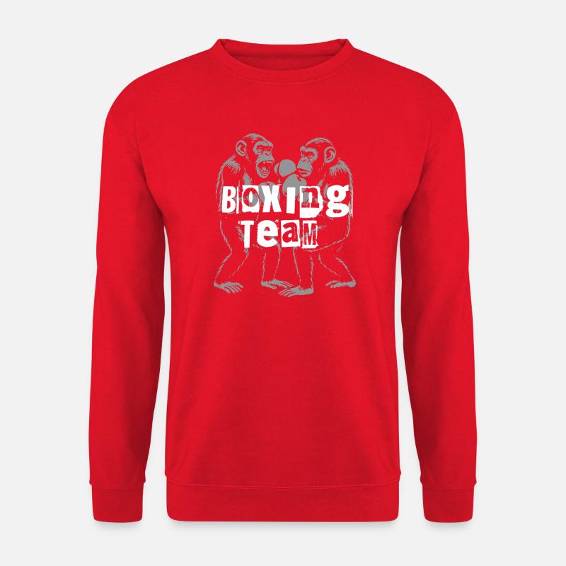 Schimpansen-Boxteam - Unisex Pullover - Rot