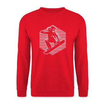 Pure snowboard focus - Unisex Sweatshirt - red - Front - Alina (178cm) & Michal (187cm)