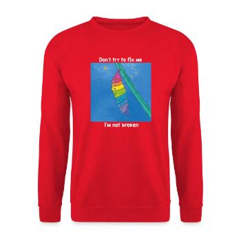 Good the way I am! - Unisex Sweatshirt - red - Front - Alina (178cm) & Michal (187cm)