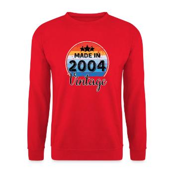 Made in 2004 Vintage Anniversary - Unisex Sweatshirt - red - Front - Alina (178cm) & Michal (187cm)