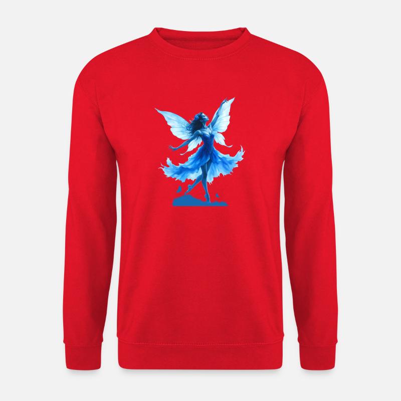 Blue Fairy in Flight - Unisex Sweatshirt - red