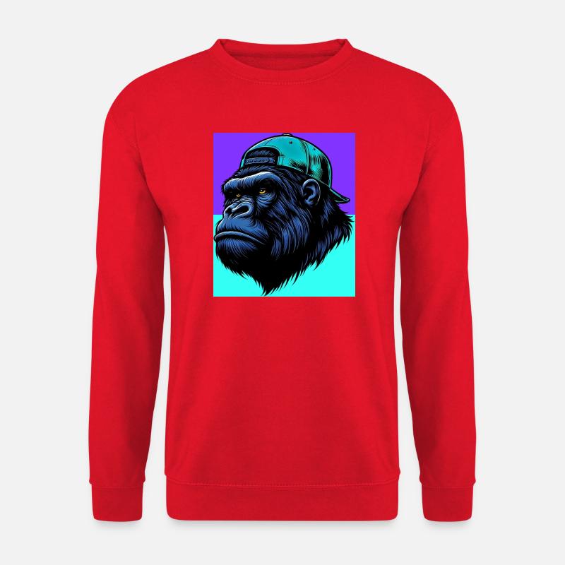 Gorilla - Unisex Pullover - Rot