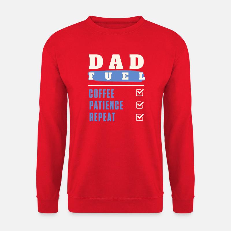 Dad Fuel: Coffee Patience Repeat - Unisex Sweatshirt - red