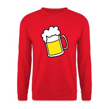 Beer - Unisex Sweatshirt - red - Front - Alina (178cm) & Michal (187cm)