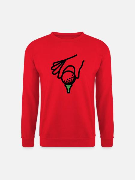 Golfball Abschlag Tee Golfsport Golfclub Golfer - Unisex Pullover - Rot