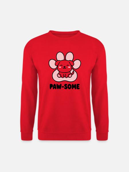 Pawsome Welpe Logo - Unisex Pullover - Rot