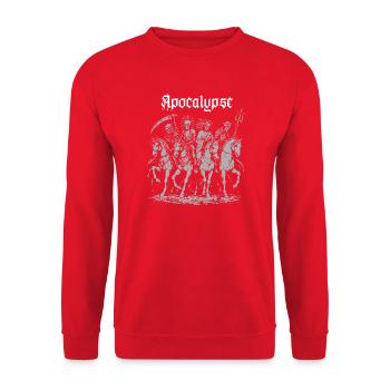 Apocalypse Riders Grim Cavalcade - Unisex Pullover - Rot - Vorne - Alina (178cm) & Michal (187cm)