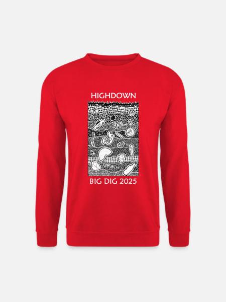 Big Dig 2025 Doodle-Kunstwerk - Unisex Pullover - Rot