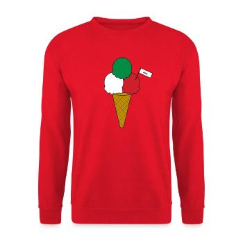 Italy Flag Eiscreme cream - Unisex Pullover - Rot - Vorne - Alina (178cm) & Michal (187cm)