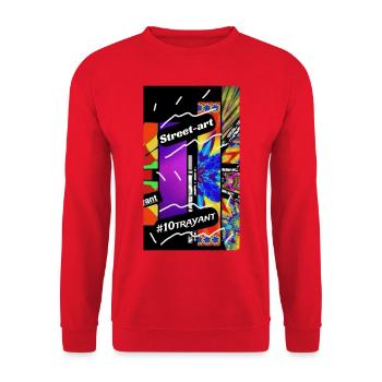 Street art 6 4000 - Sweat-shirt Unisexe - rouge - Devant - Alina (178cm) & Michal (187cm)