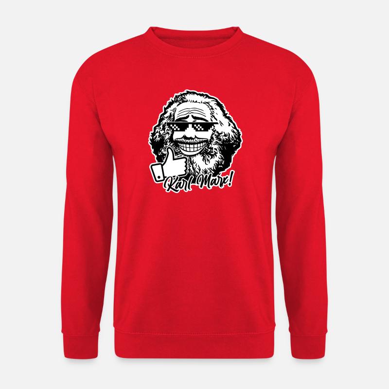 Karl Marx (two-tone) - Unisex Sweatshirt - red