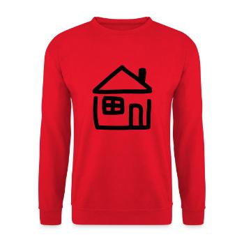 House - Line - Unisex Sweatshirt - red - Front - Alina (178cm) & Michal (187cm)