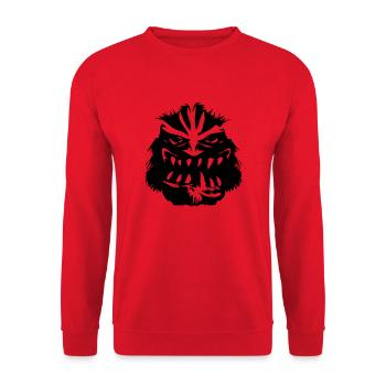 The angry troll - Unisex Sweatshirt - red - Front - Alina (178cm) & Michal (187cm)