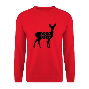 Reh - Unisex Pullover - Rot - Vorne - Alina (178cm) & Michal (187cm)