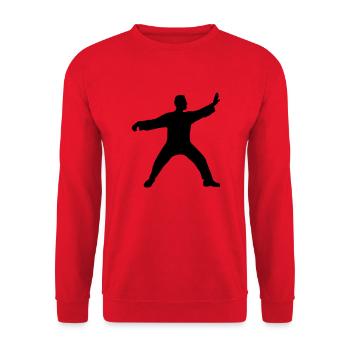 Tai chii chuan Kata taichi kung fu sports style - Unisex Sweatshirt - red - Front - Alina (178cm) & Michal (187cm)