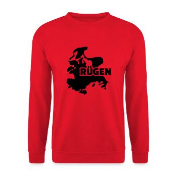 Rügen - Unisex Pullover - Rot - Vorne - Alina (178cm) & Michal (187cm)