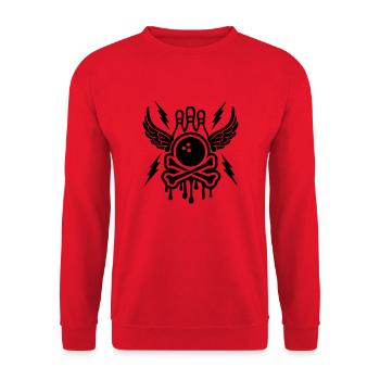Bowling Bones - Unisex Pullover - Rot - Vorne - Alina (178cm) & Michal (187cm)