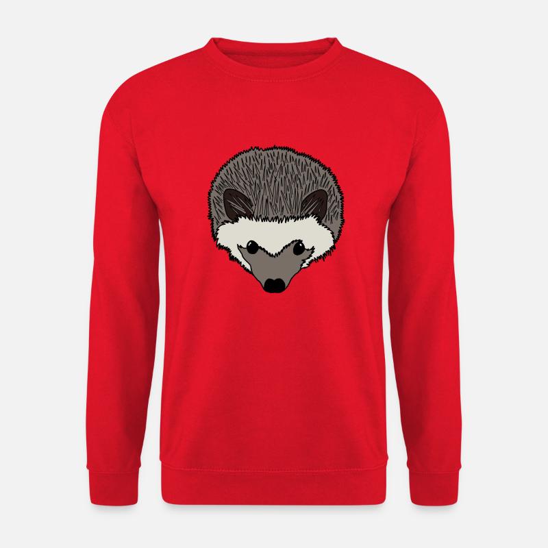 Igel Kopf - Unisex Pullover - Rot