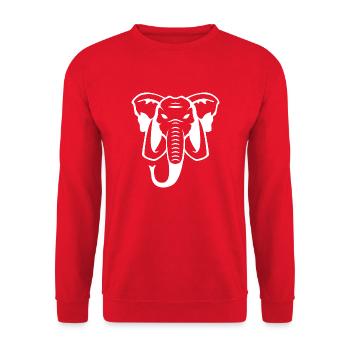 Elephant - Unisex Sweatshirt - red - Front - Alina (178cm) & Michal (187cm)
