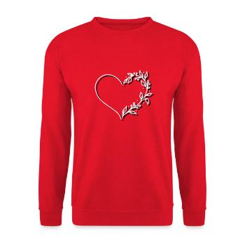 Love - Unisex Sweatshirt - red - Front - Alina (178cm) & Michal (187cm)