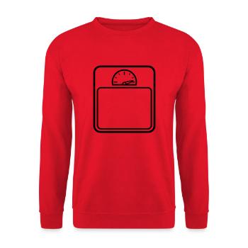 Fett Gewicht Waage - Unisex Pullover - Rot - Vorne - Alina (178cm) & Michal (187cm)