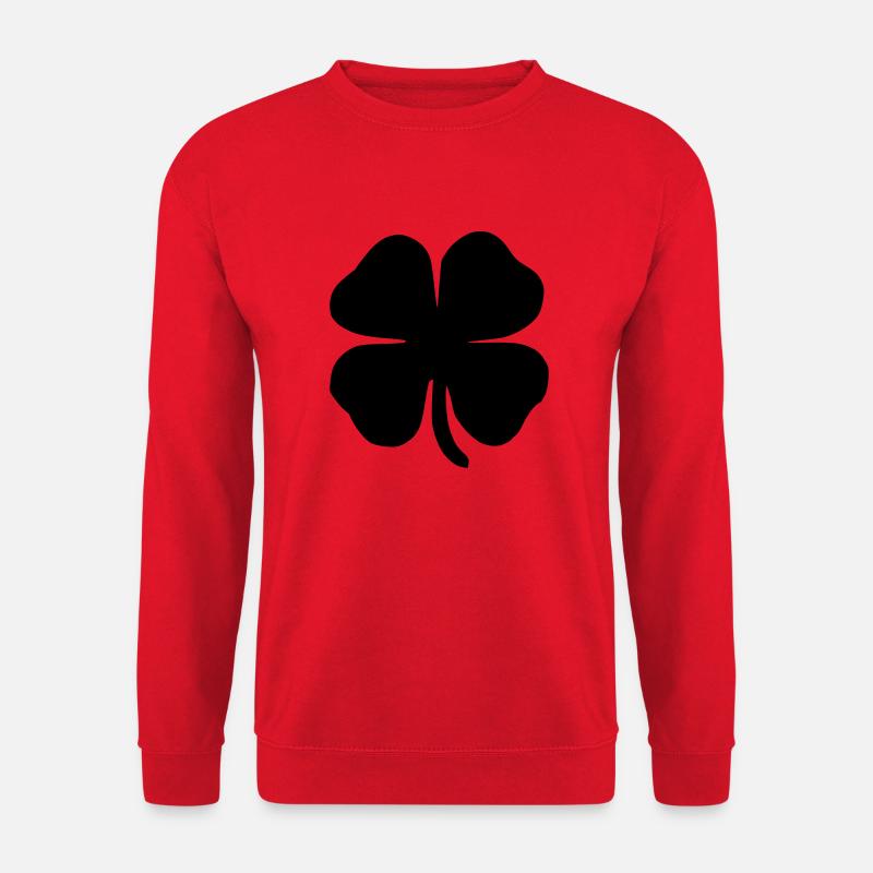 4-BLÄTTRIGER KLEE - Unisex Pullover - Rot
