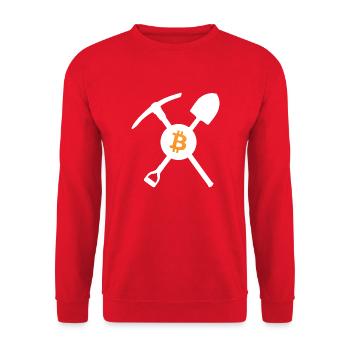 Bitcoin miner - Unisex Sweatshirt - red - Front - Alina (178cm) & Michal (187cm)