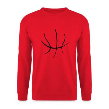 Basketball 06 - Unisex Pullover - Rot - Vorne - Alina (178cm) & Michal (187cm)