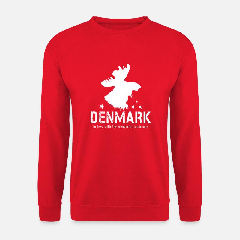 Dane Denmark Danish Moose - Unisex Sweatshirt - red
