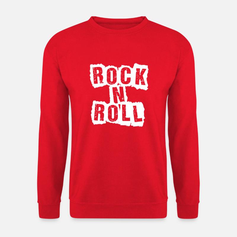 Rock'n'Roll-Logo mit auffälligem Logo - Unisex Pullover - Rot