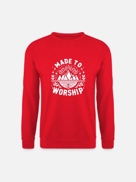 Gemacht für die Anbetung - Unisex Pullover - Rot
