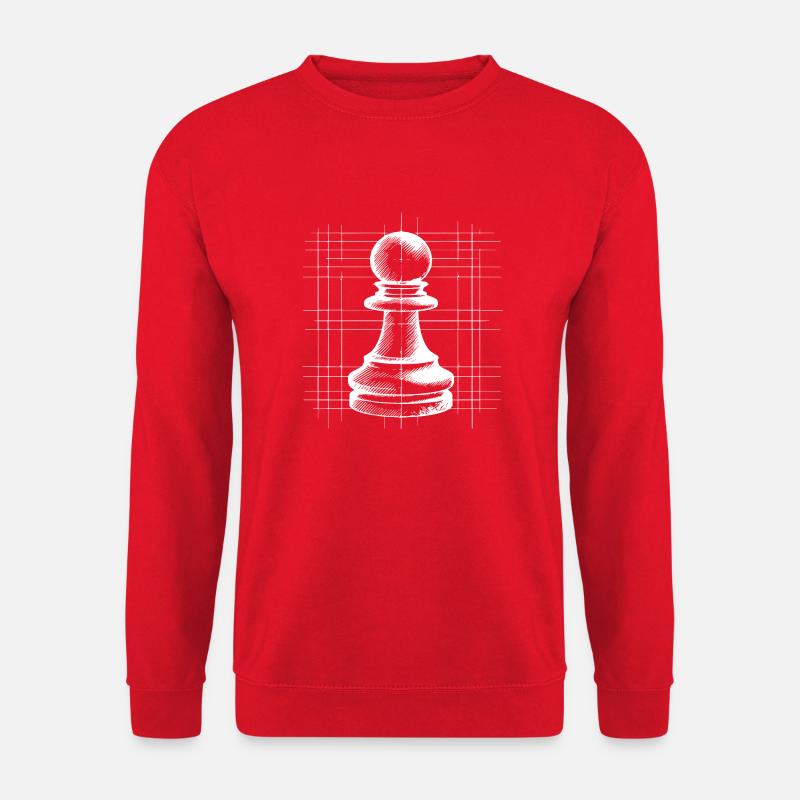 pawn figure from chessboard - Unisex Sweatshirt - red